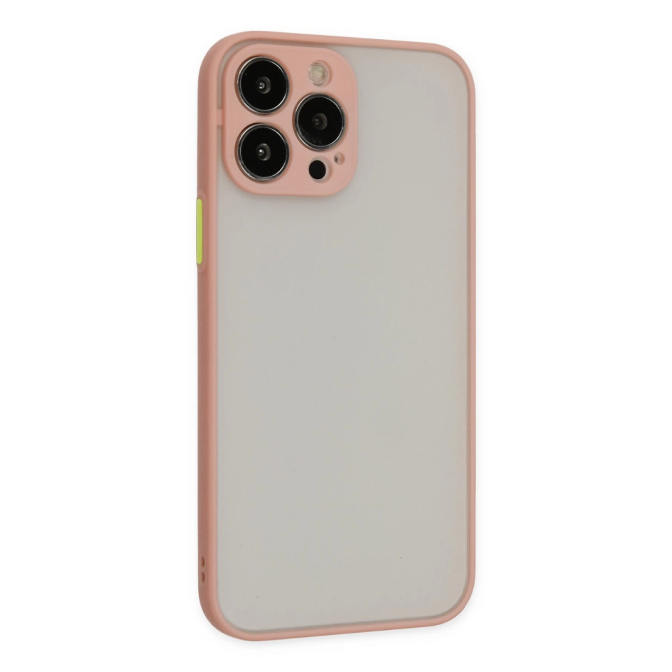 İphone 15 Pro Kılıf Montreal Silikon Kapak - Pembe
