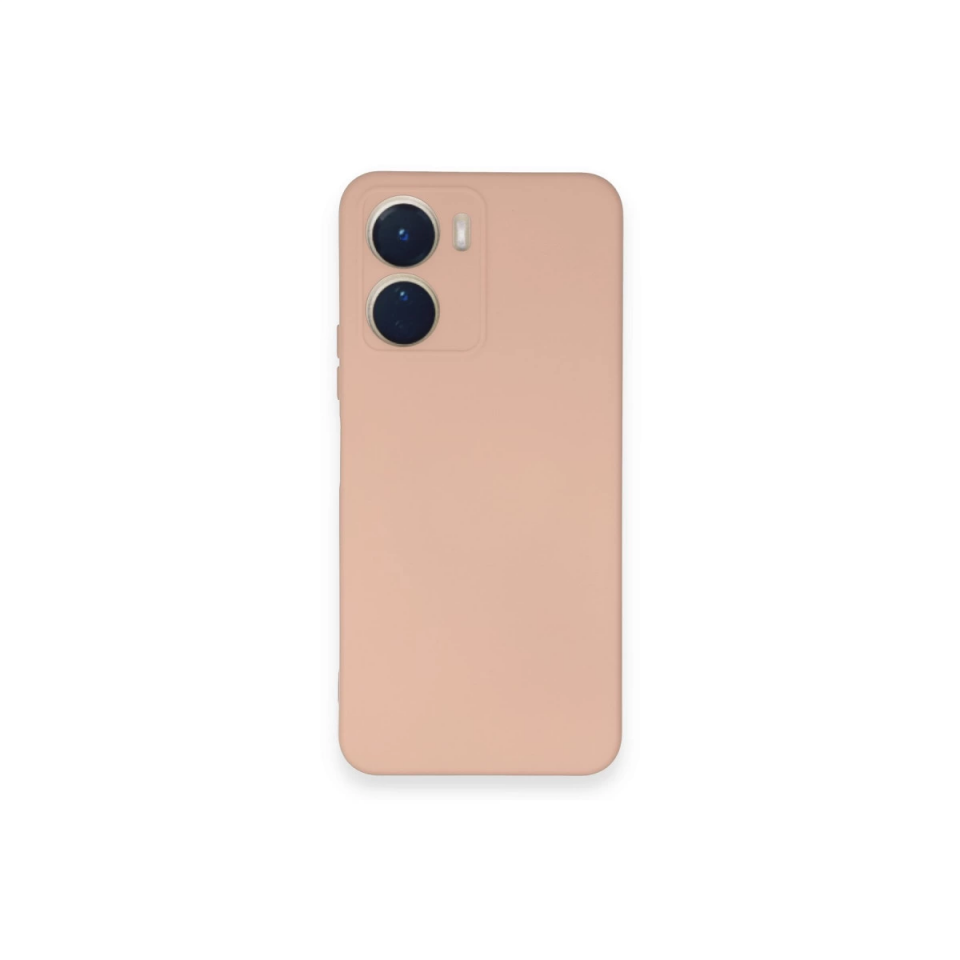 Vivo Y16 Kılıf Nano İçi Kadife Silikon - Pudra