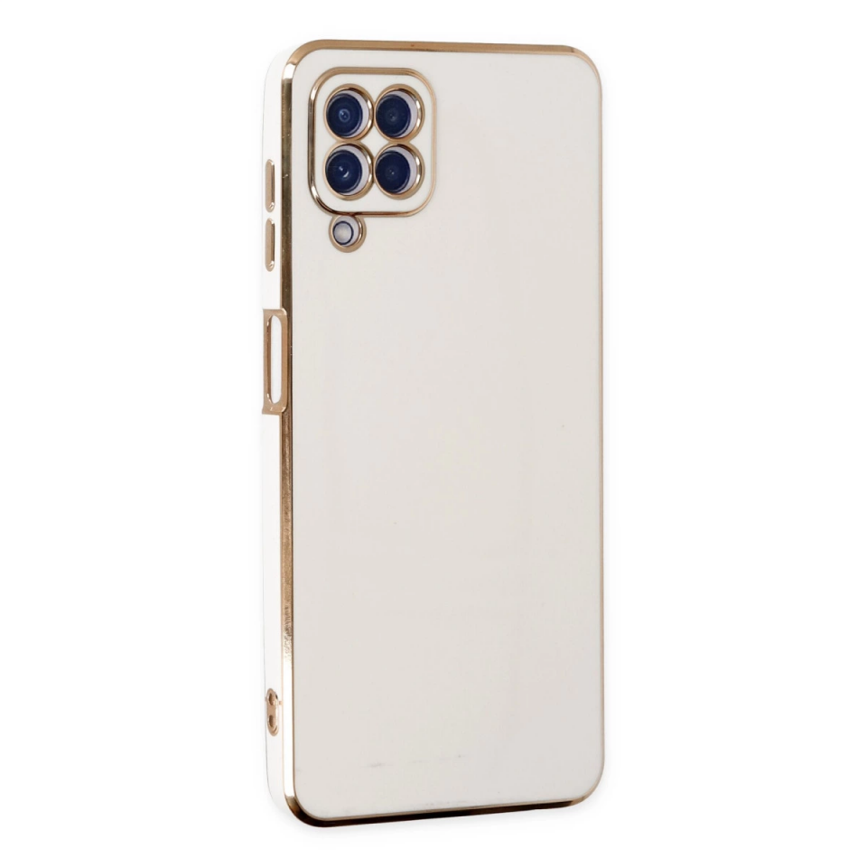 Samsung Galaxy A12 Kılıf Volet Silikon - Beyaz