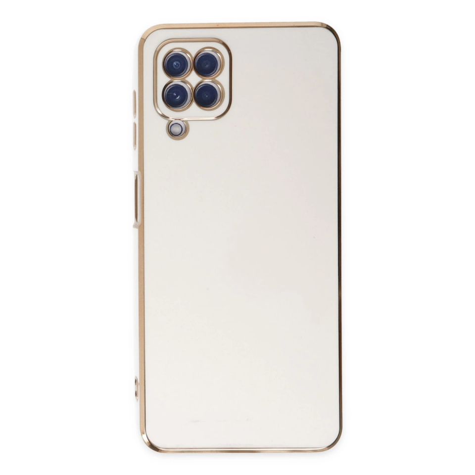 Samsung Galaxy A12 Kılıf Volet Silikon - Beyaz