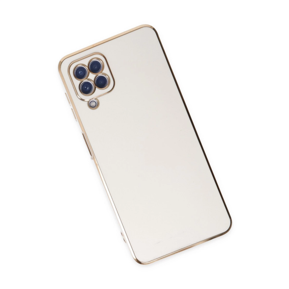 Samsung Galaxy A12 Kılıf Volet Silikon - Beyaz
