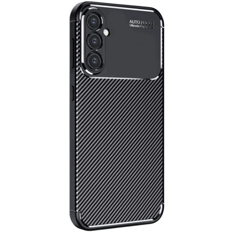 Samsung Galaxy A26 Kılıf Auto Focus Karbon Kapak - Siyah