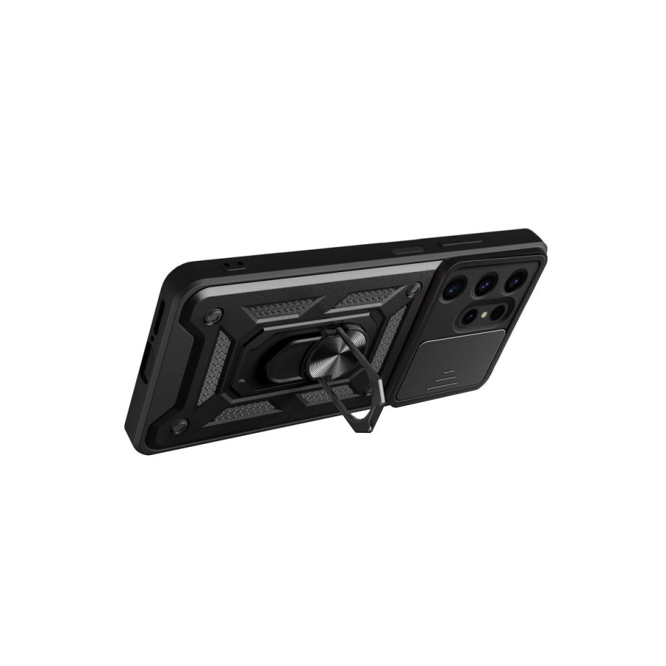 Samsung Galaxy S24 Ultra Kılıf Pars Lens Yüzüklü Silikon - Yeşil