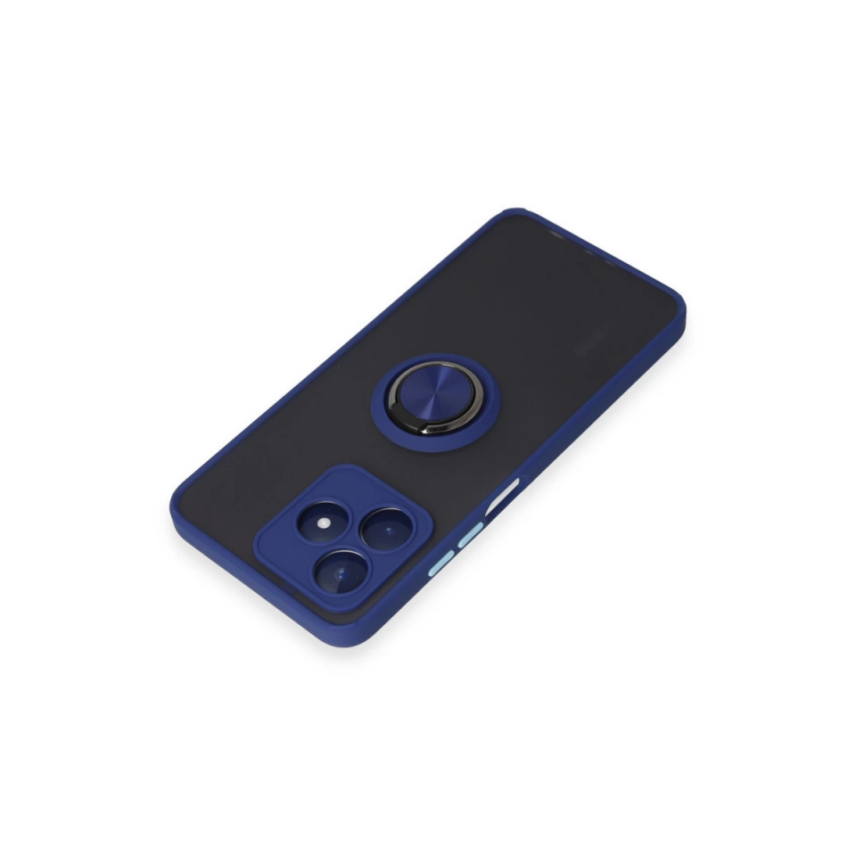 Realme C53 Kılıf Montreal Yüzüklü Silikon Kapak - Lacivert