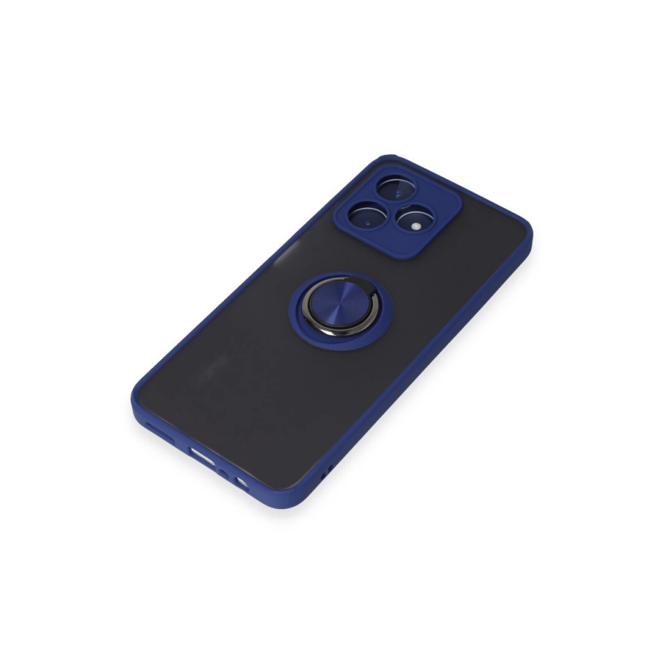 Realme C53 Kılıf Montreal Yüzüklü Silikon Kapak - Lacivert