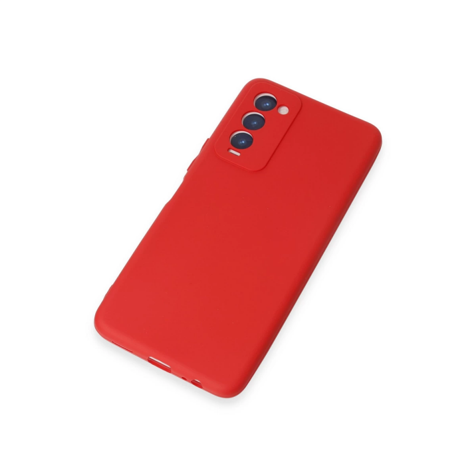 Tecno Camon 18 Kılıf First Silikon - Kırmızı