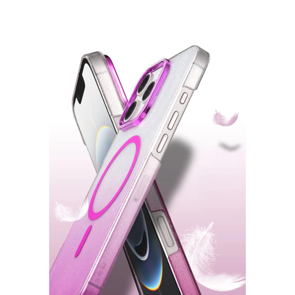 İphone 16 Pro Max Glossy Magsafe Kapak - Pembe