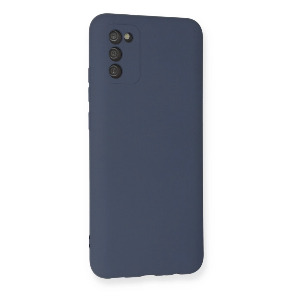 Samsung Galaxy A03s Kılıf Nano İçi Kadife Silikon - Gri