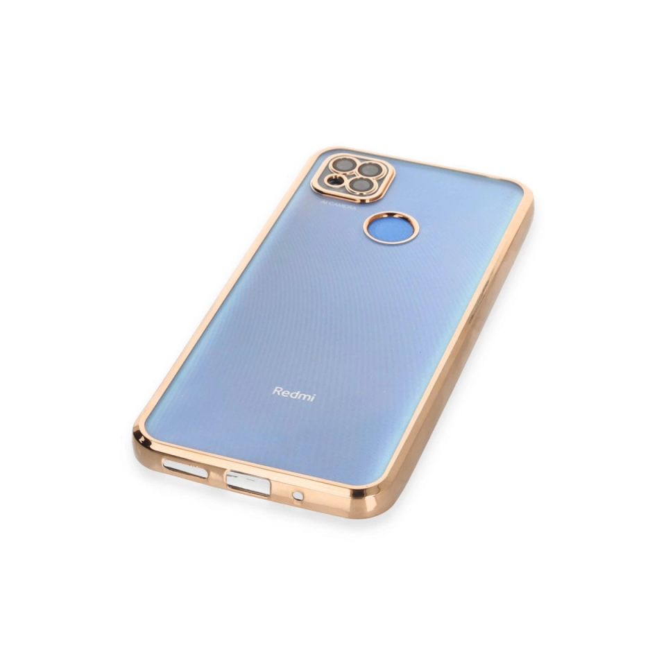 Xiaomi Redmi 9c Kılıf Razer Lensli Silikon - Gold