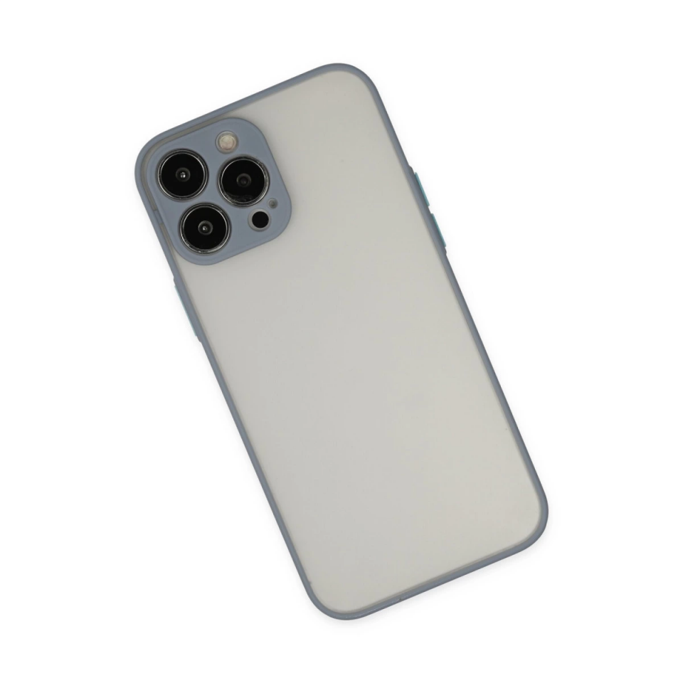 İphone 15 Pro Max Kılıf Montreal Silikon Kapak - Gri