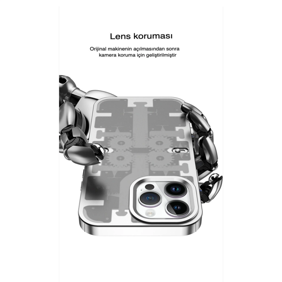 İphone 14 Pro Kılıf Mekanik Bumper Kapak - Siyah