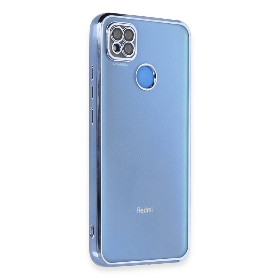 Xiaomi Redmi 9c Kılıf Razer Lensli Silikon - Açık Mavi