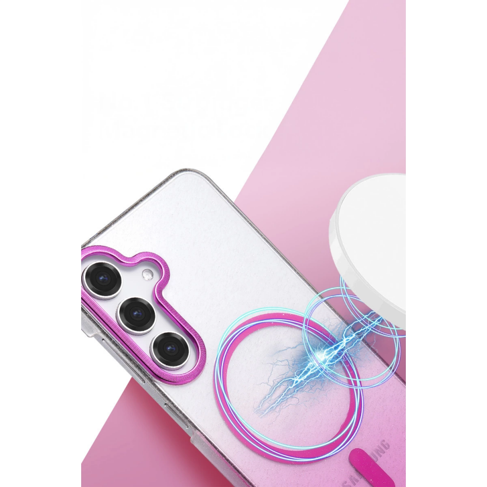 Samsung Galaxy S23 Fe Glossy Magsafe Kapak - Mavi