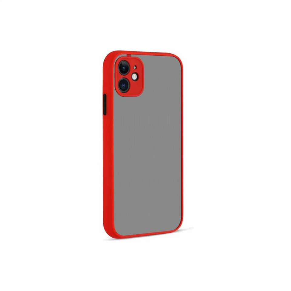 İphone 12 Kılıf Montreal Silikon Kapak - Kırmızı