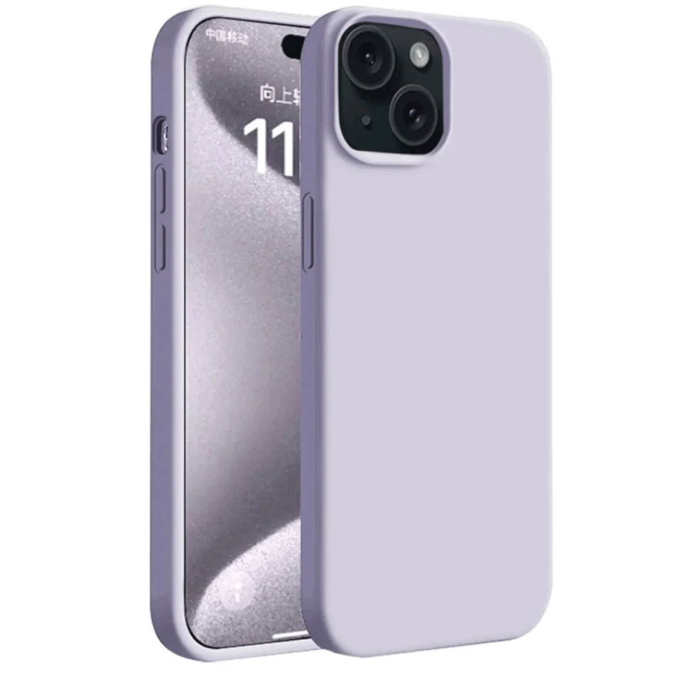 İphone 15 Plus Kılıf First Silikon - Lila
