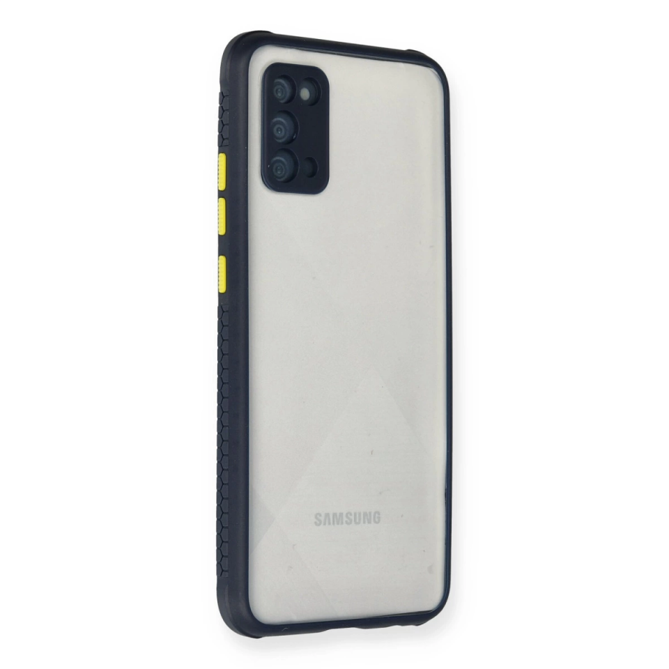 Samsung Galaxy A02s Kılıf Miami Şeffaf Silikon - Lacivert