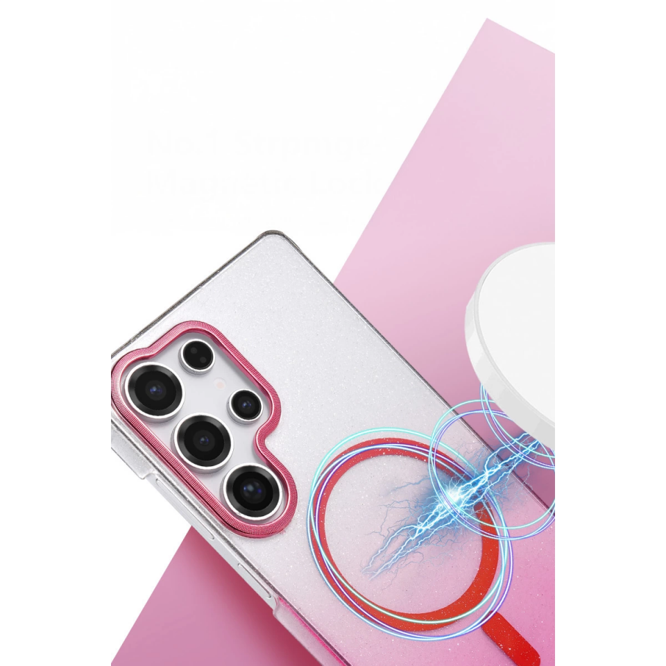 Samsung Galaxy S24 Ultra Glossy Magsafe Kapak - Mavi