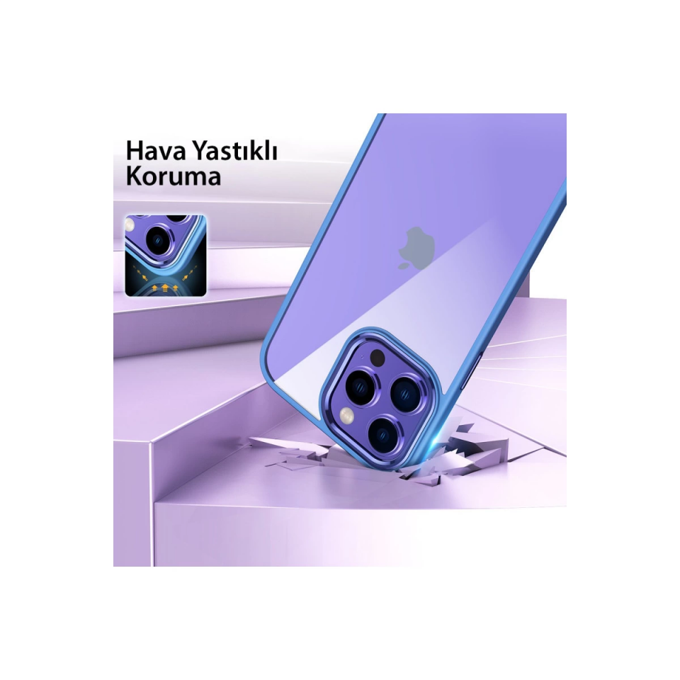 İphone 14 Pro Max Kılıf Power Silikon - Sierra Blue