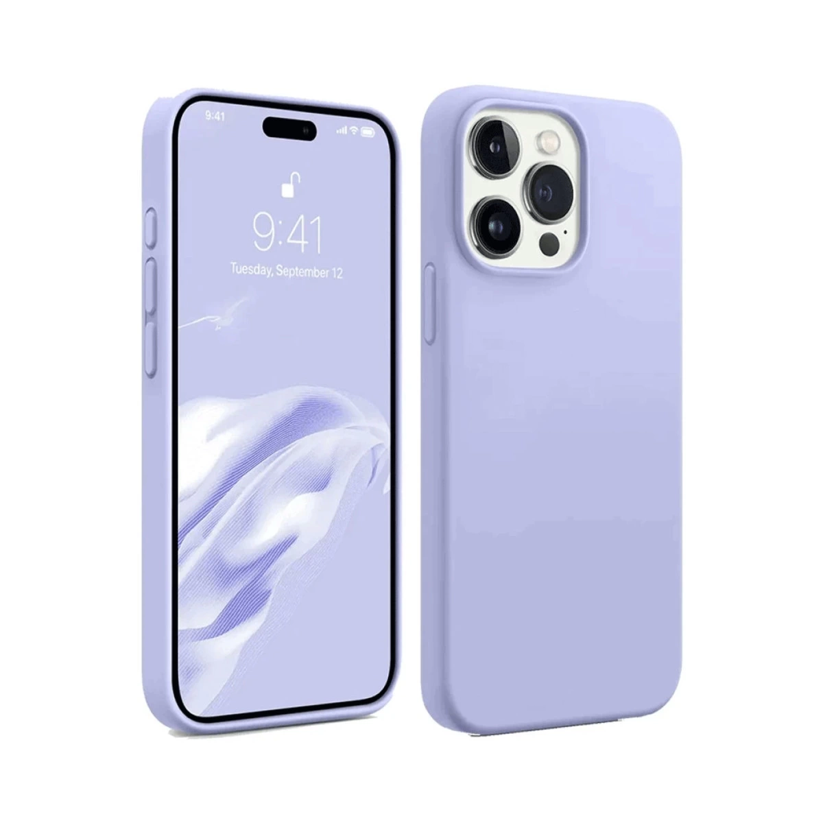 İphone 15 Pro Kılıf First Silikon - Lila