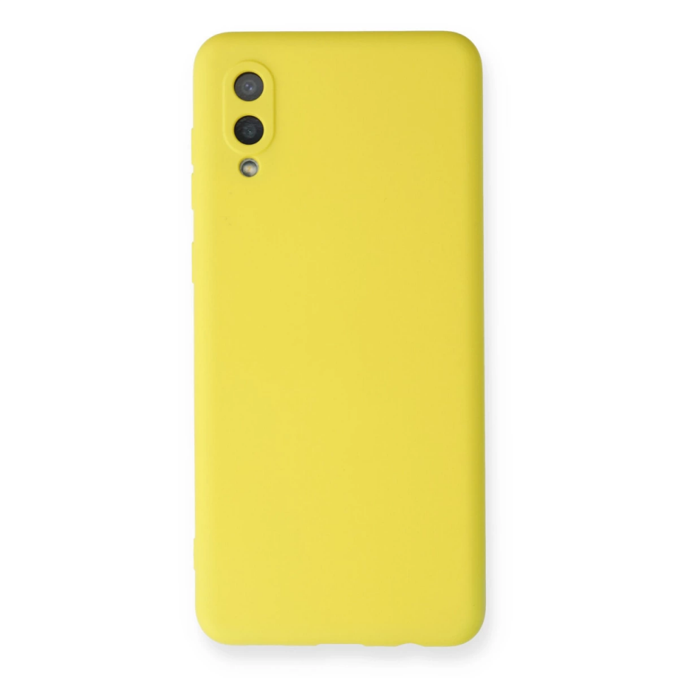 Samsung Galaxy A02 Kılıf Nano İçi Kadife Silikon - Sarı