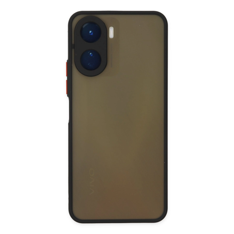 Vivo Y16 Kılıf Montreal Silikon Kapak - Siyah