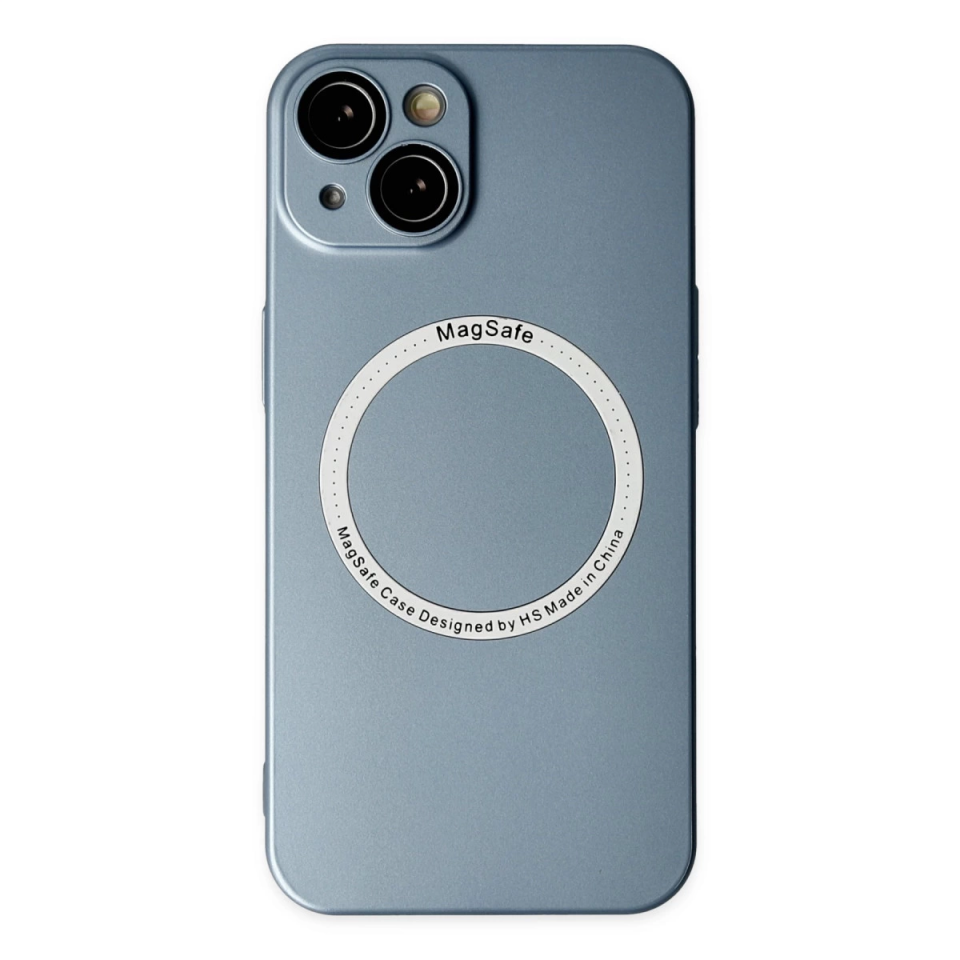 İphone 14 Plus Kılıf Jack Magneticsafe Lens Silikon - Sierra Blue