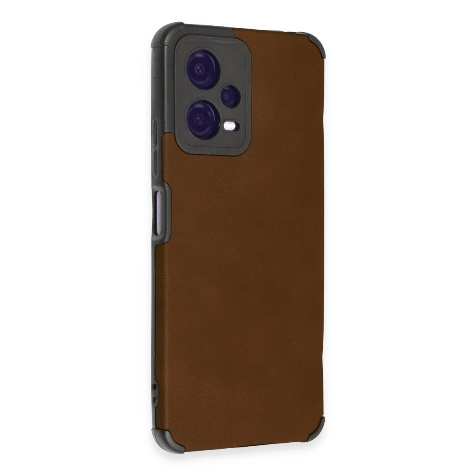 Xiaomi Redmi Note 12 5g Kılıf Loop Deri Silikon - Kahverengi