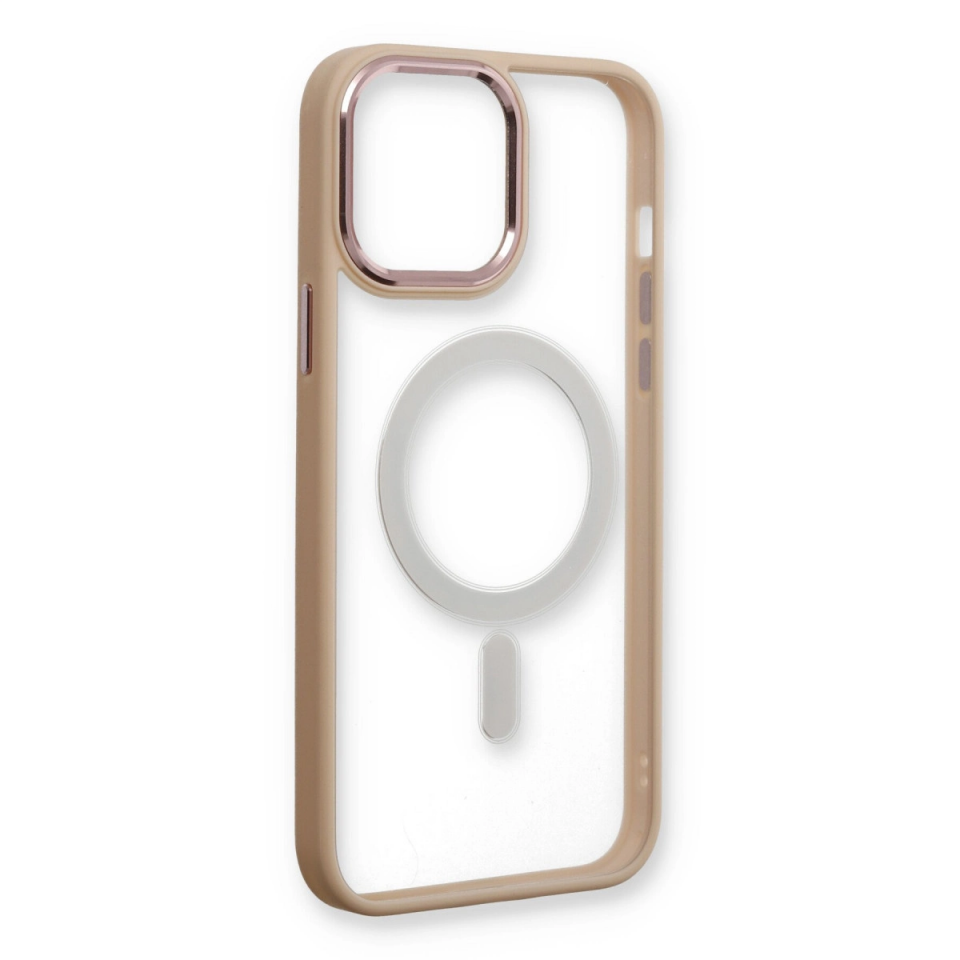 İphone 13 Pro Kılıf Room Magneticsafe Silikon - Pudra