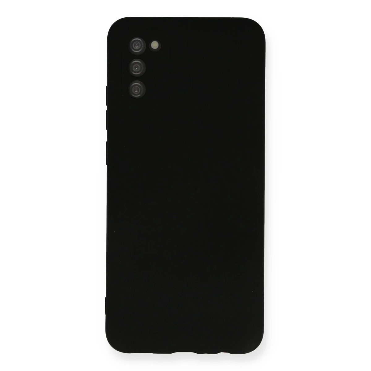 Samsung Galaxy A03s Kılıf Nano İçi Kadife Silikon - Siyah