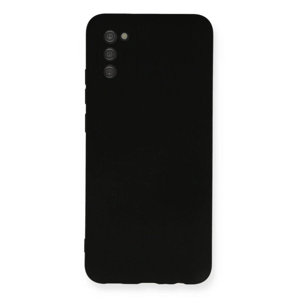 Samsung Galaxy A03s Kılıf Nano İçi Kadife Silikon - Siyah
