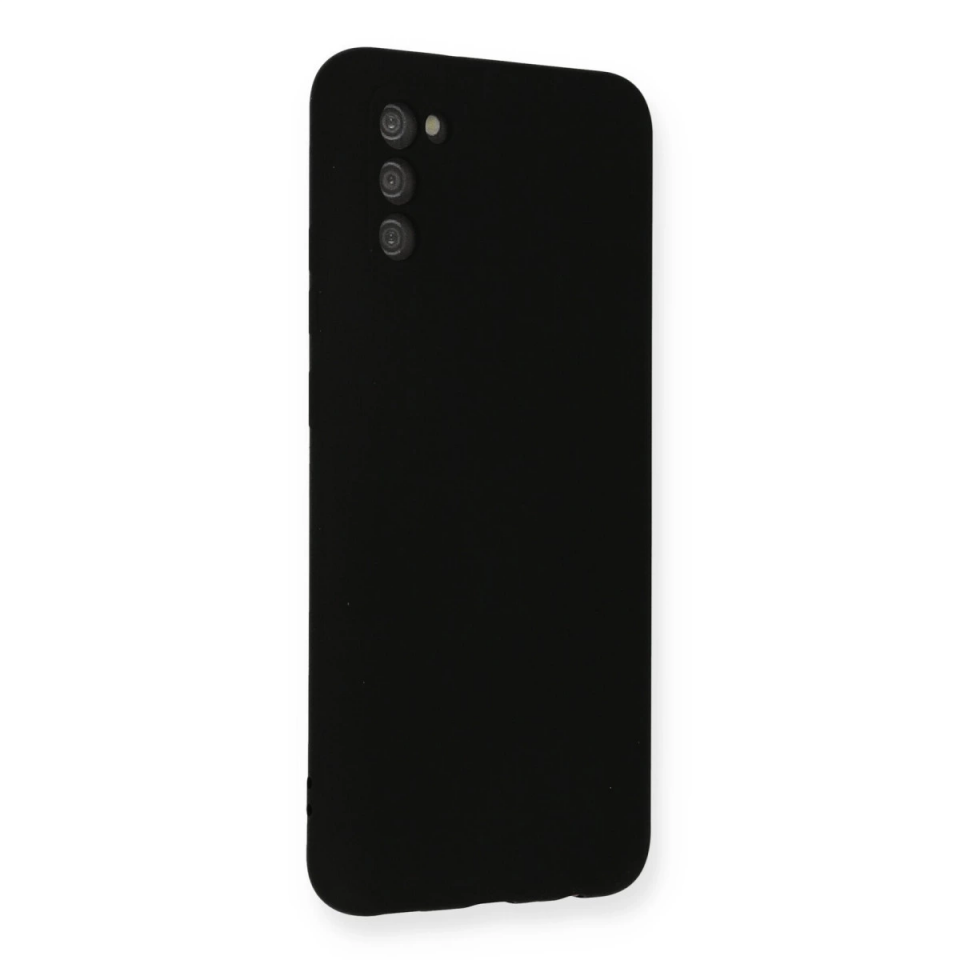 Samsung Galaxy A03s Kılıf Nano İçi Kadife Silikon - Siyah
