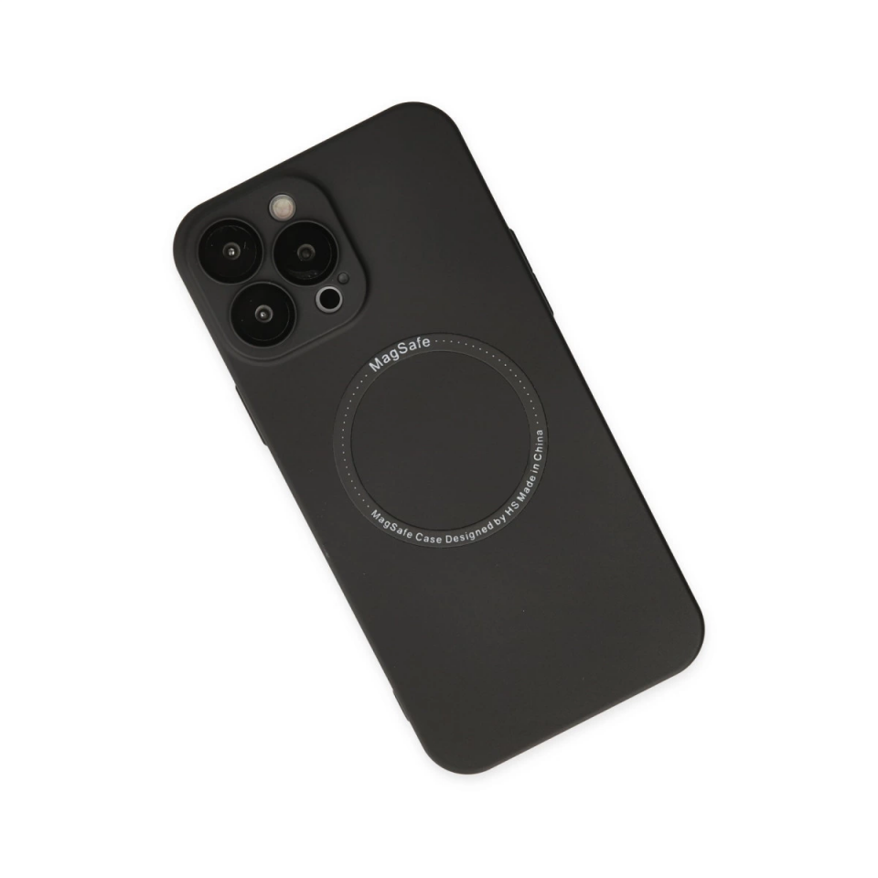 İphone 14 Pro Kılıf Jack Magneticsafe Lens Silikon - Siyah