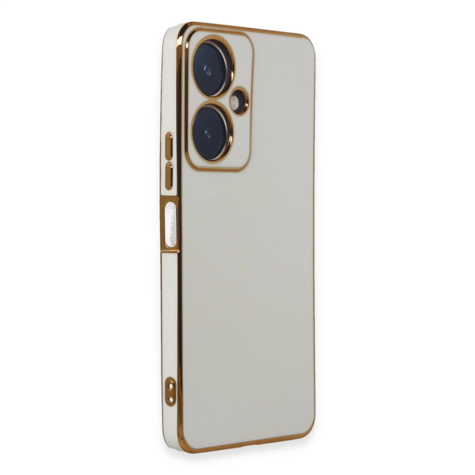 Vivo Y27 Kılıf Volet Silikon - Beyaz