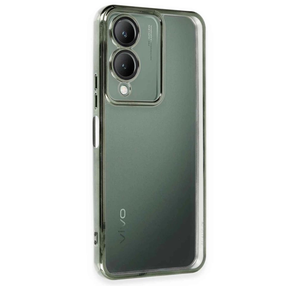 Vivo Y17s Kılıf Razer Lensli Silikon - Yeşil