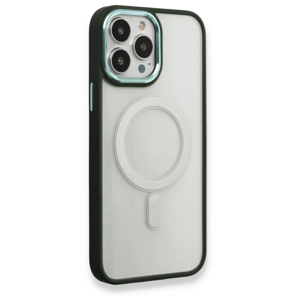 İphone 14 Pro Max Kılıf Room Magneticsafe Silikon - Köknar Yeşili