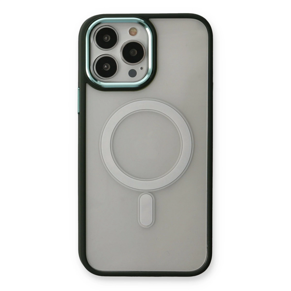 İphone 14 Pro Max Kılıf Room Magneticsafe Silikon - Köknar Yeşili