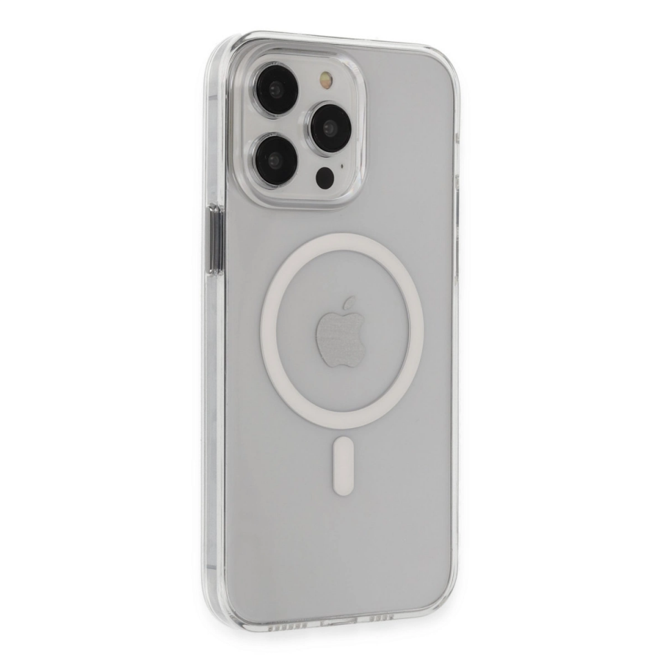 İphone 15 Pro Max Kılıf Tron Şeffaf Magsafe Kapak - Şeffaf