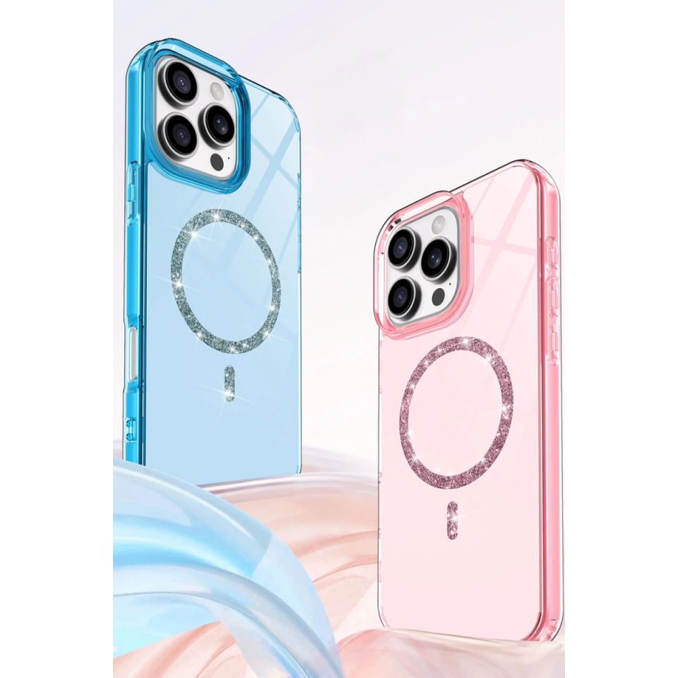 İphone 15 Pro Max Live Diamond Magsafe Kapak - Sarı