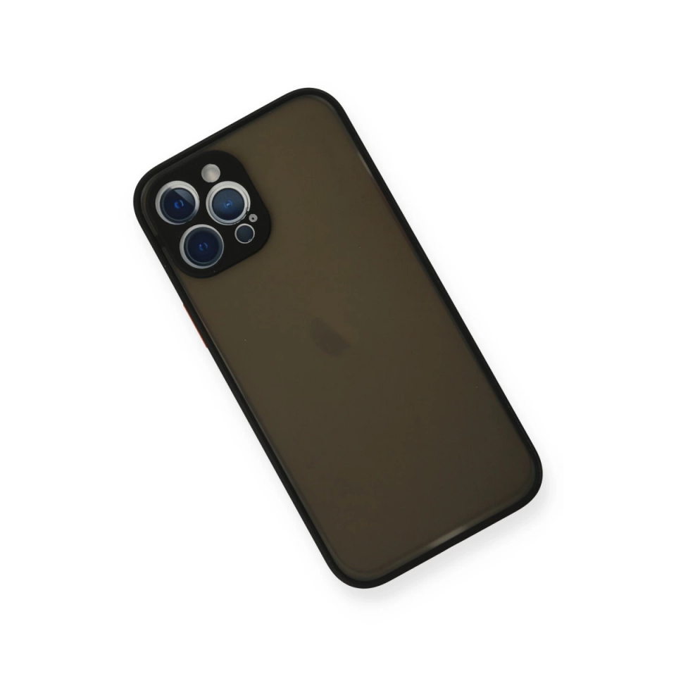 İphone 12 Pro Max Kılıf Montreal Silikon Kapak - Siyah