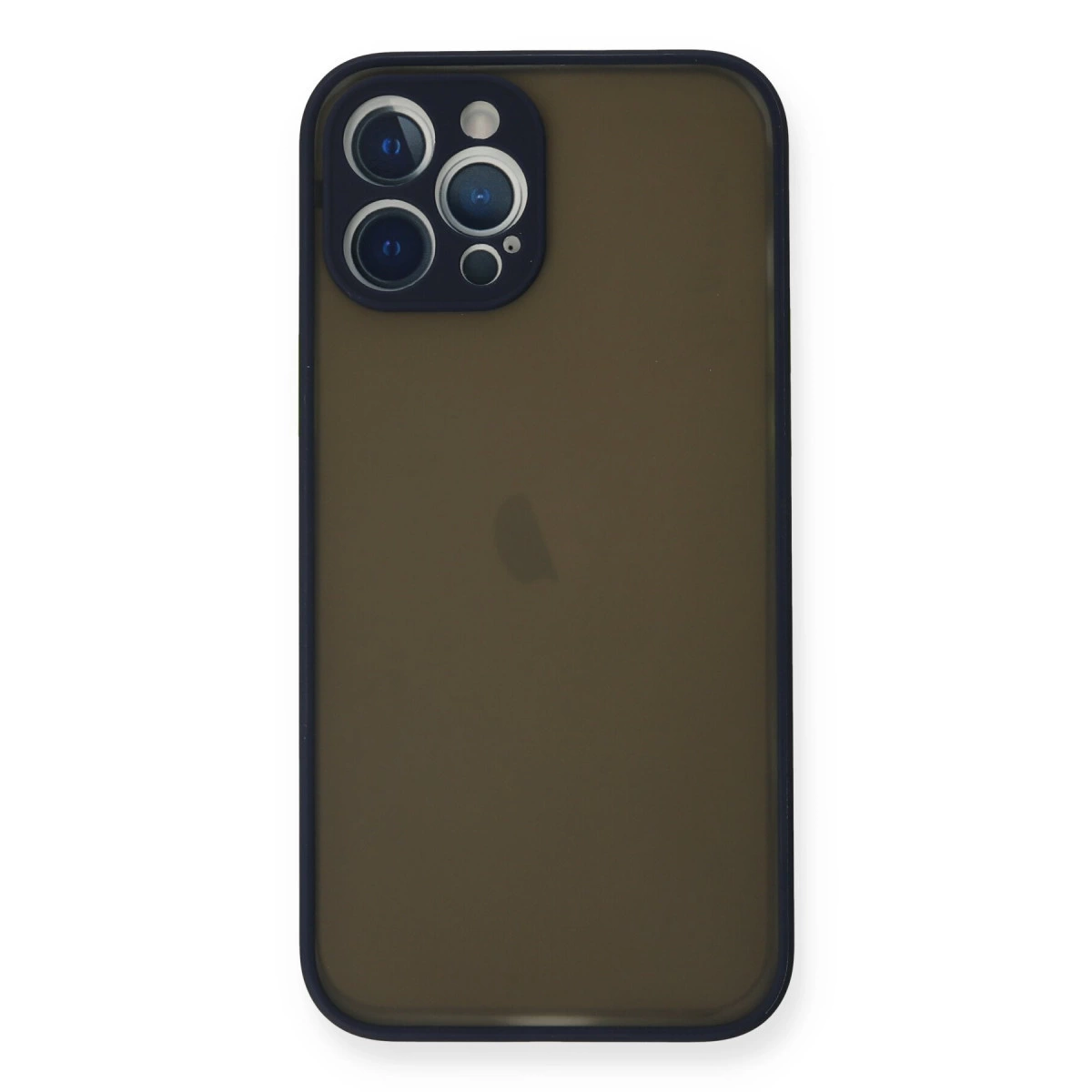 İphone 12 Pro Max Kılıf Montreal Silikon Kapak - Lacivert