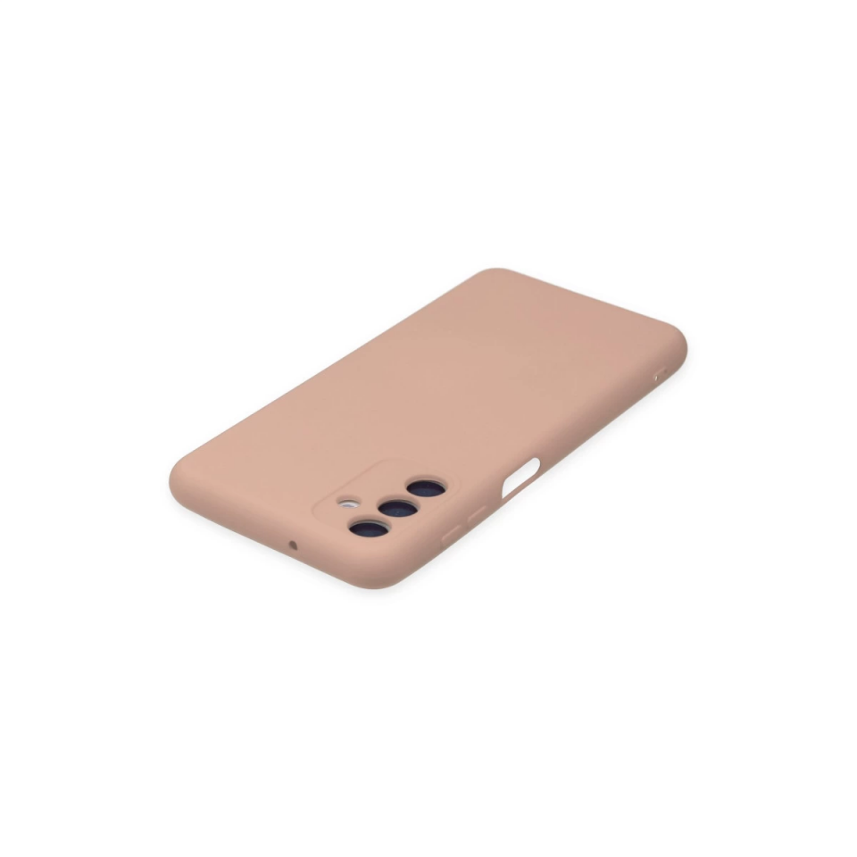Samsung Galaxy A04s Kılıf Nano İçi Kadife Silikon - Pudra