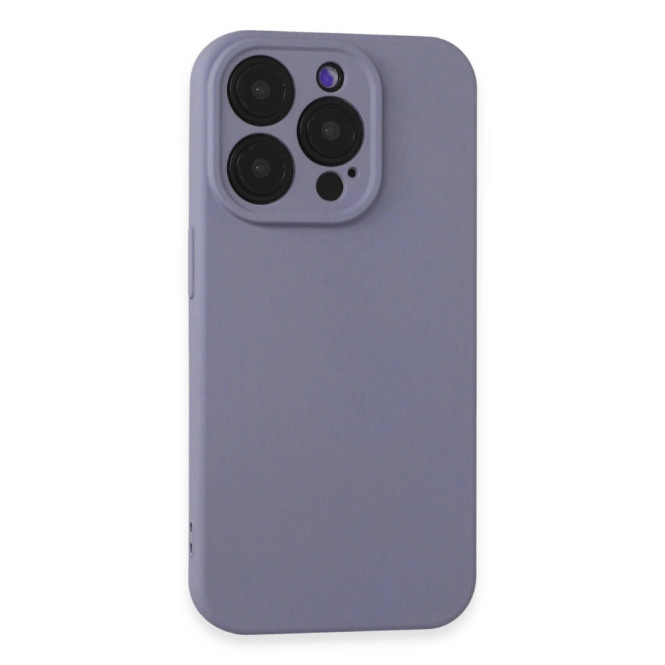 İphone 15 Pro Kılıf Nano İçi Kadife Silikon - Lila
