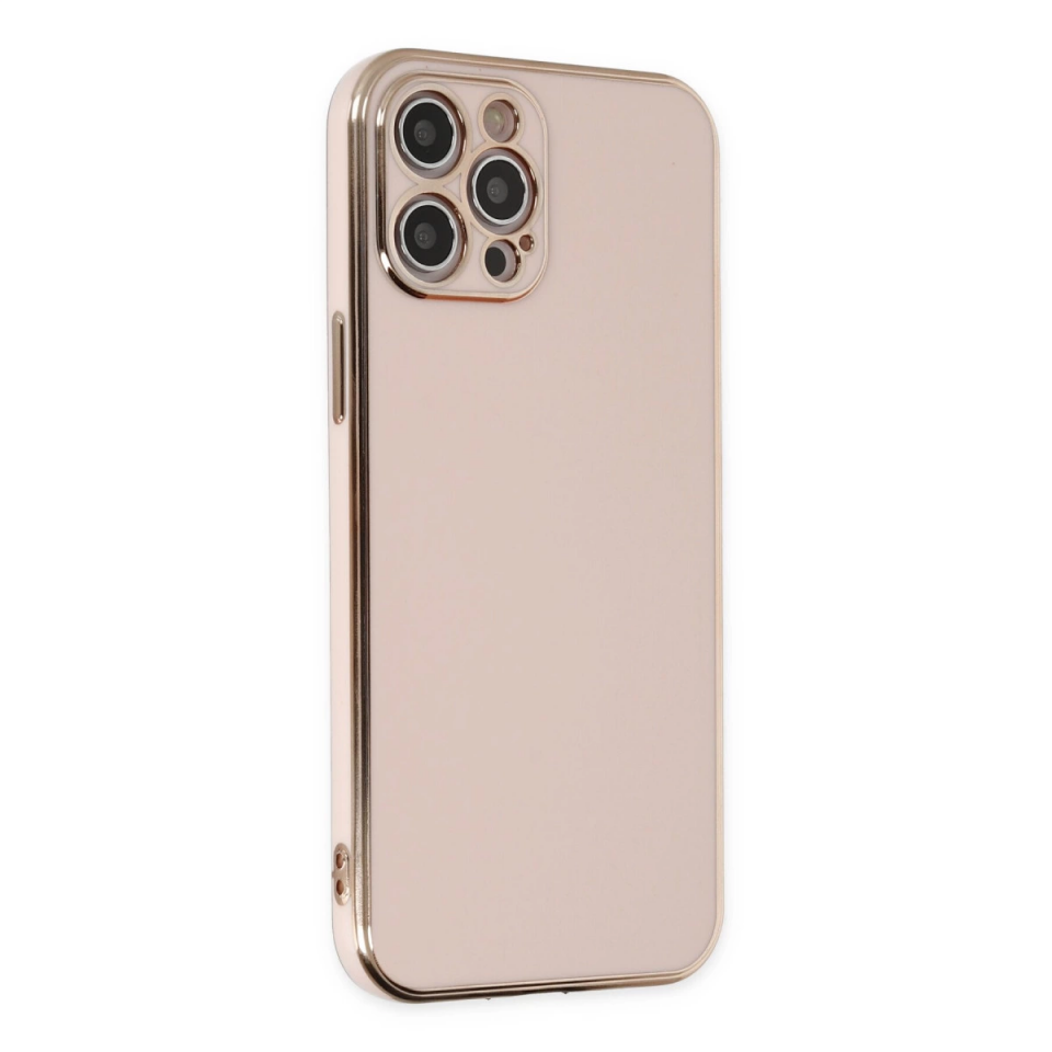 İphone 12 Pro Kılıf Volet Silikon - Pembe