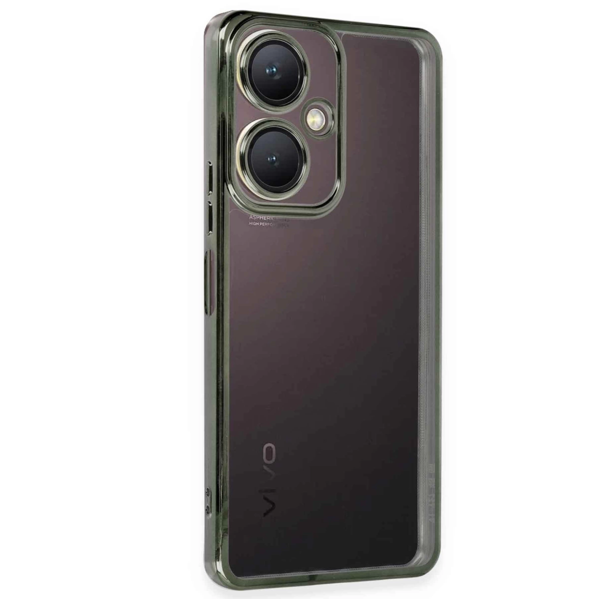 Vivo Y27 Kılıf Razer Lensli Silikon - Yeşil
