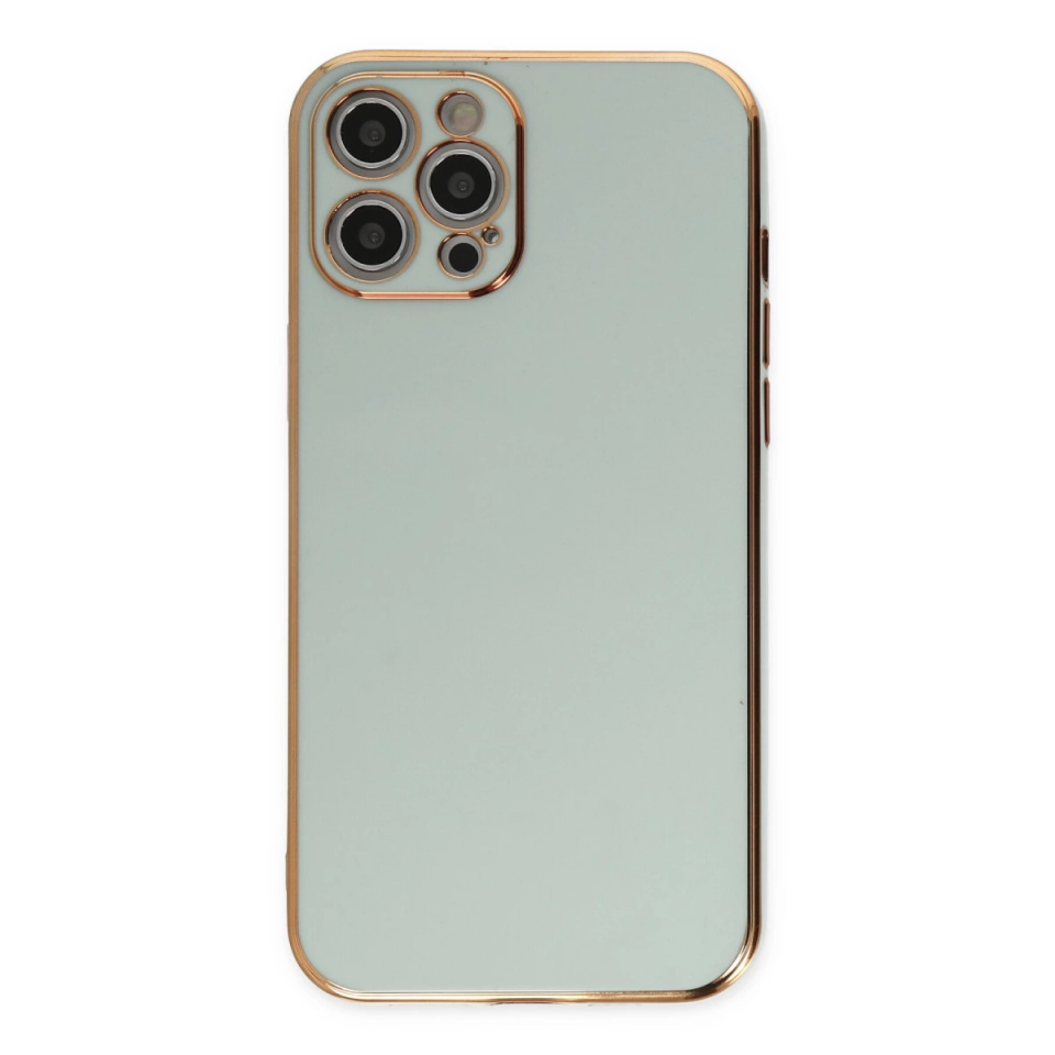 İphone 12 Pro Kılıf Volet Silikon - Açık Yeşil