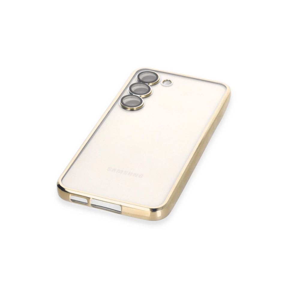 Samsung Galaxy S24 Kılıf Razer Lensli Silikon - Gold