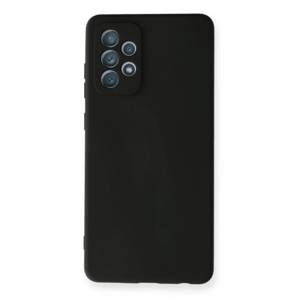 Samsung Galaxy A72 Kılıf Nano İçi Kadife Silikon - Siyah