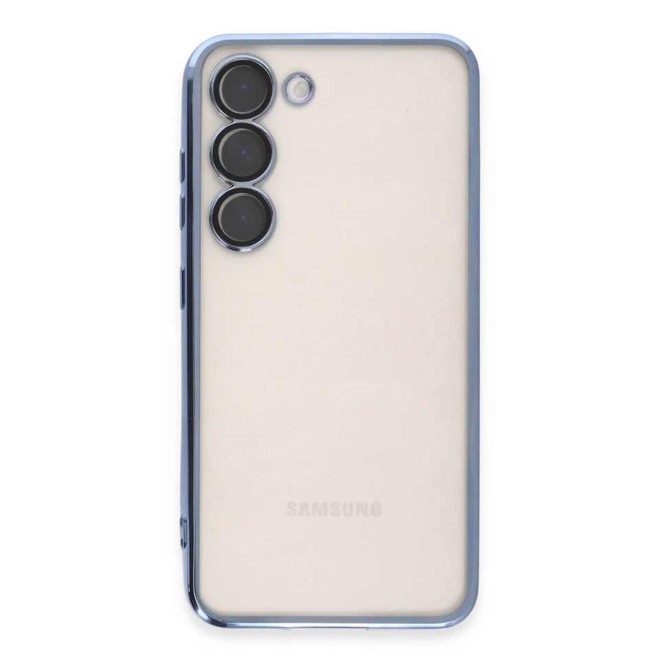 Samsung Galaxy S24 Kılıf Razer Lensli Silikon - Açık Mavi