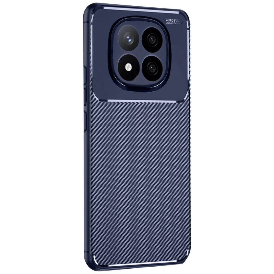 Xiaomi Redmi Note 14 Pro Plus Kılıf Auto Focus Karbon Kapak - Lacivert