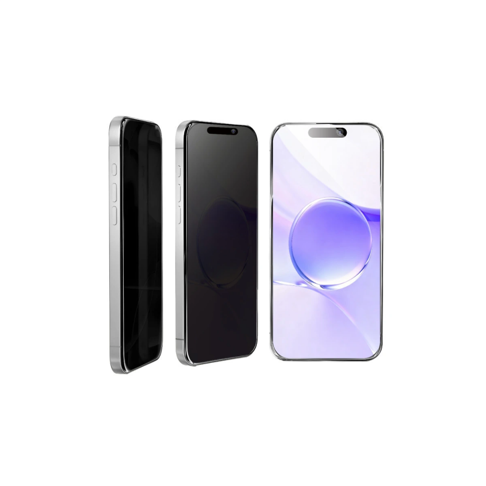 İphone 12 Bilvis 5in1 5d Magic Hayalet Cam Ekran Koruyucu - Siyah